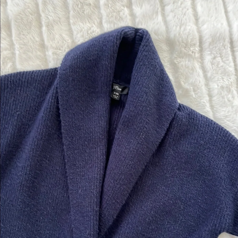 J. Crew Double-Breasted Cardigan Coat (Navy) XXS